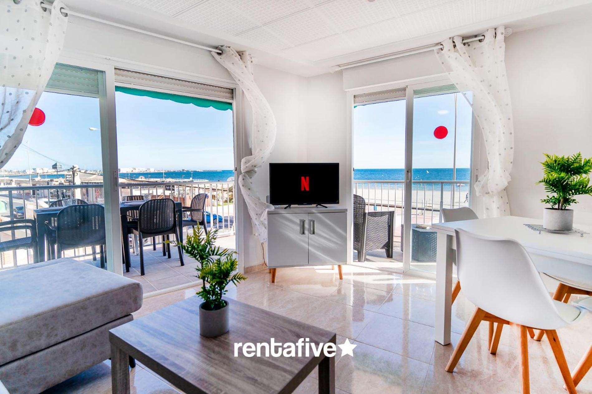 Rentafive Primera Linea Terraza Reformado Santa Pola Bagian luar foto